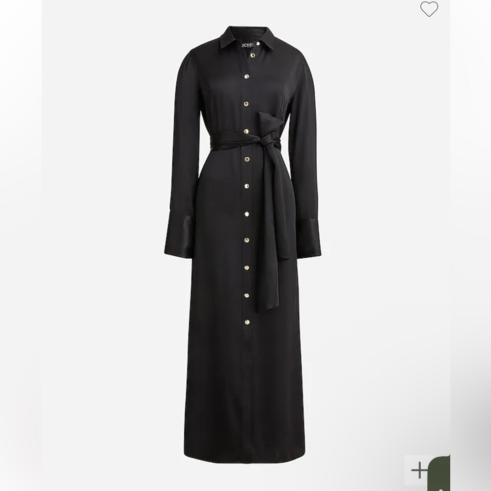 NWT J. Crew Tiffany Shirtdress in‎ Black Size 2